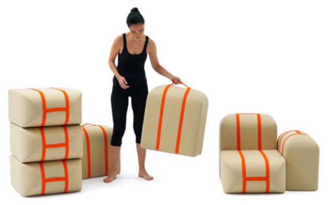 Fáceis de manejar, o sofá indica outra forte tendência na decoração, a de peças modulares e multiuso