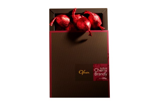 Chocolate é sempre uma boa alternativa. Esta caixa de bombons Cherry Brandy da Ofner custa R$ 59,80