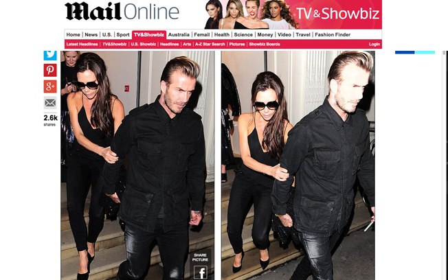 Victoria Beckham foi fotografada saindo da festa de sua própria grife visivelmente alterada e escorada no marido, David