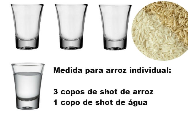 Medida da porção individual de arroz