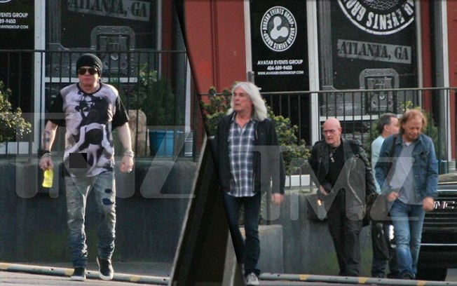 Axl Rose foi visto deixando o estúdio onde o AC/DC está ensaiando