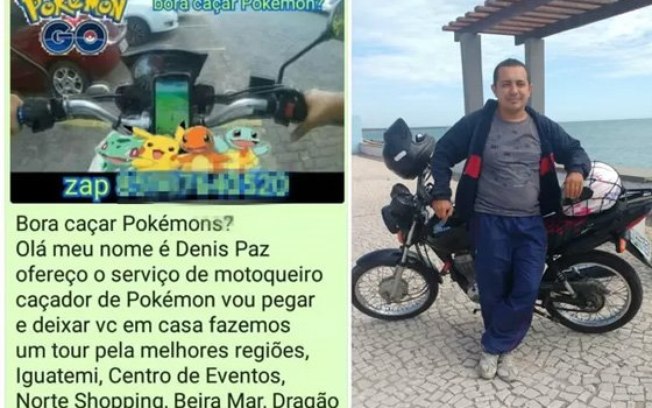 Motoboy que está prestando serviços para pessoas que querem caçar pokémons na cidade de São Paulo viralizou na web