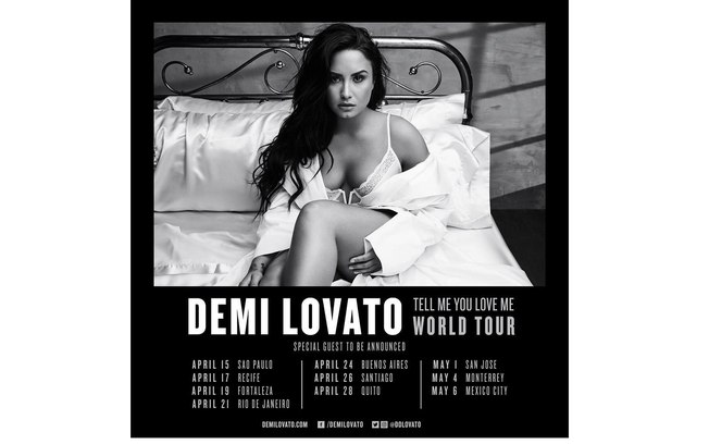 Demi Lovato anuncia quatro shows no Brasil em 2018