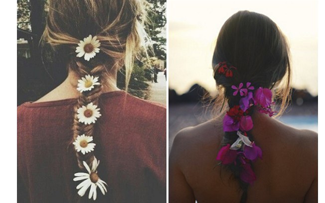 As tranças são os melhores penteados para adicionar flores ao Carnaval 