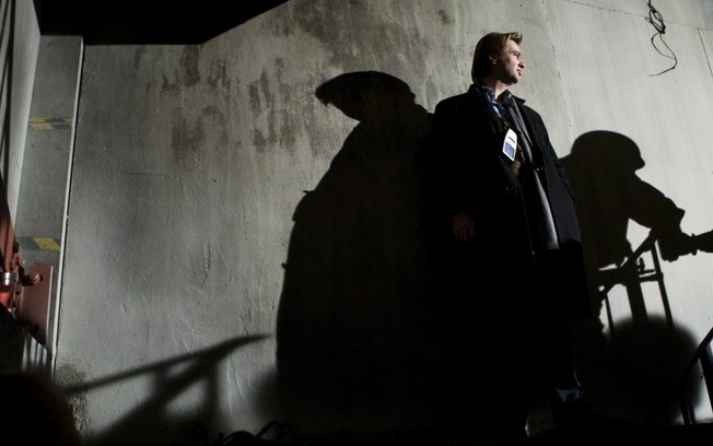 Christopher Nolan no set de Batman - O Cavaleiro das Trevas